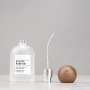Custom 50ml Round Shape Empty Frosted Glass Perfume Bottle with Crimp Mist Spray