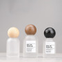 Custom 50ml Round Shape Empty Frosted Glass Perfume Bottle with Crimp Mist Spray
