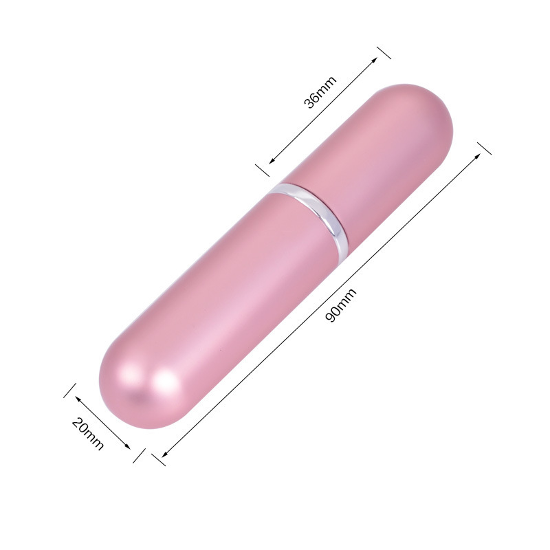 6ml Refillable Aluminum Perfume Spray Bottle With Glass Inner Container