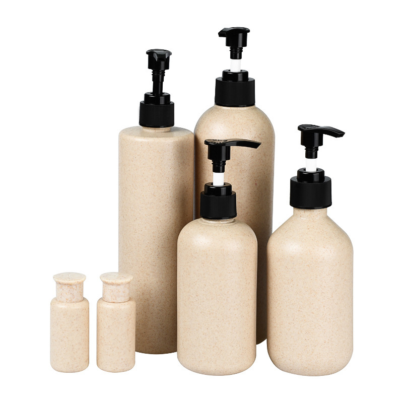 Eco-friendly Wheat Straw 30ml-500ml Lotion Pump Bottles for Shampoo Conditioner Skin Care Serum