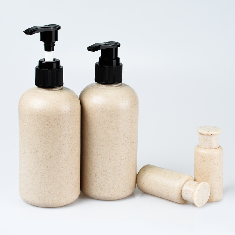 Eco-friendly Wheat Straw 30ml-500ml Lotion Pump Bottles for Shampoo Conditioner Skin Care Serum