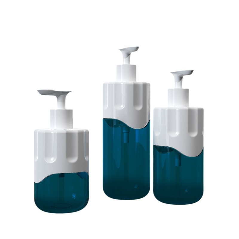 700ml Round Shoulder Simple Plastic Shampoo Bottle 500/300ml Luxury Body Wash Bottle for Lotion and Face Mask Use
