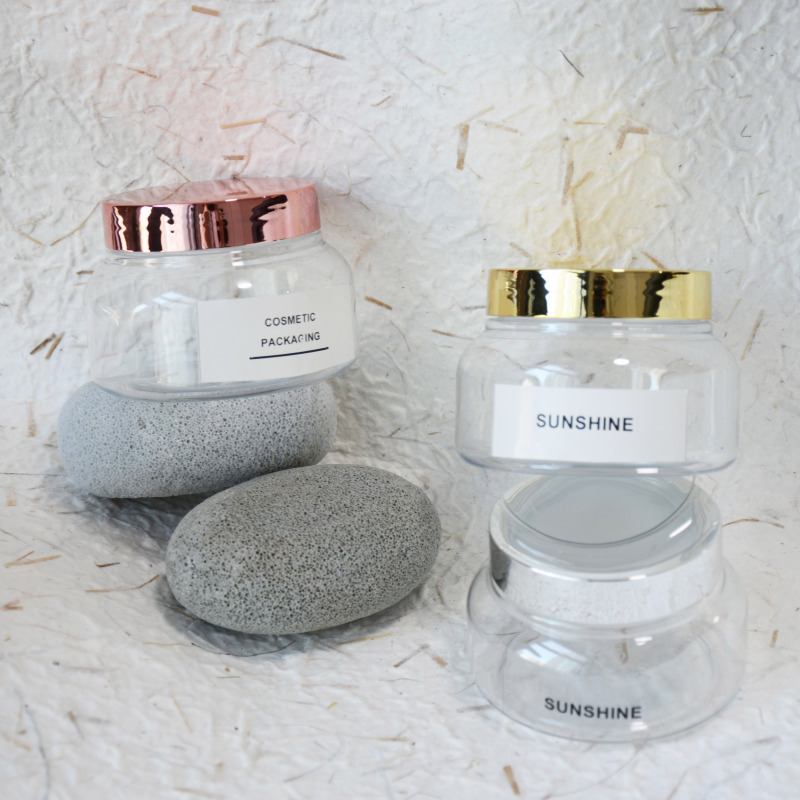Wholesale Body Scrub Jars clear Empty 8oz 250 ml Pet Plastic Jars Container With Lids for Cosmetics