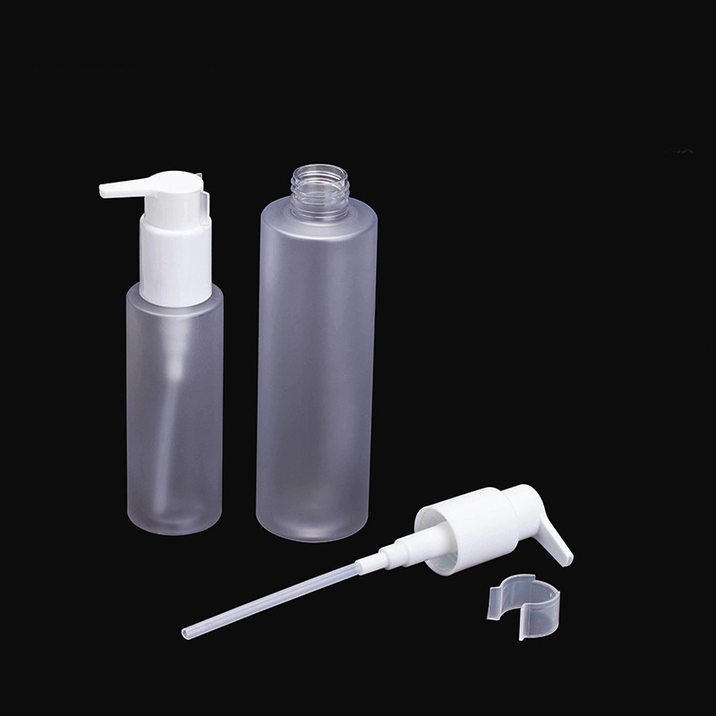 Hot Sales Luxury White PET Plastic Bottle 100ml-200ml Frosted Lotion Pump for Face Cream Shampoo Eye Cream