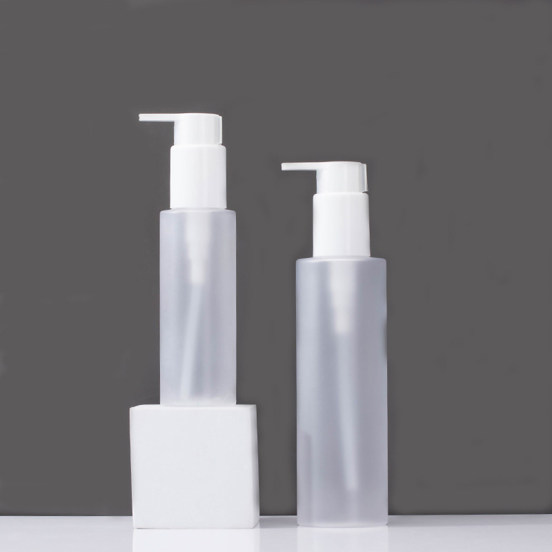 Hot Sales Luxury White PET Plastic Bottle 100ml-200ml Frosted Lotion Pump for Face Cream Shampoo Eye Cream