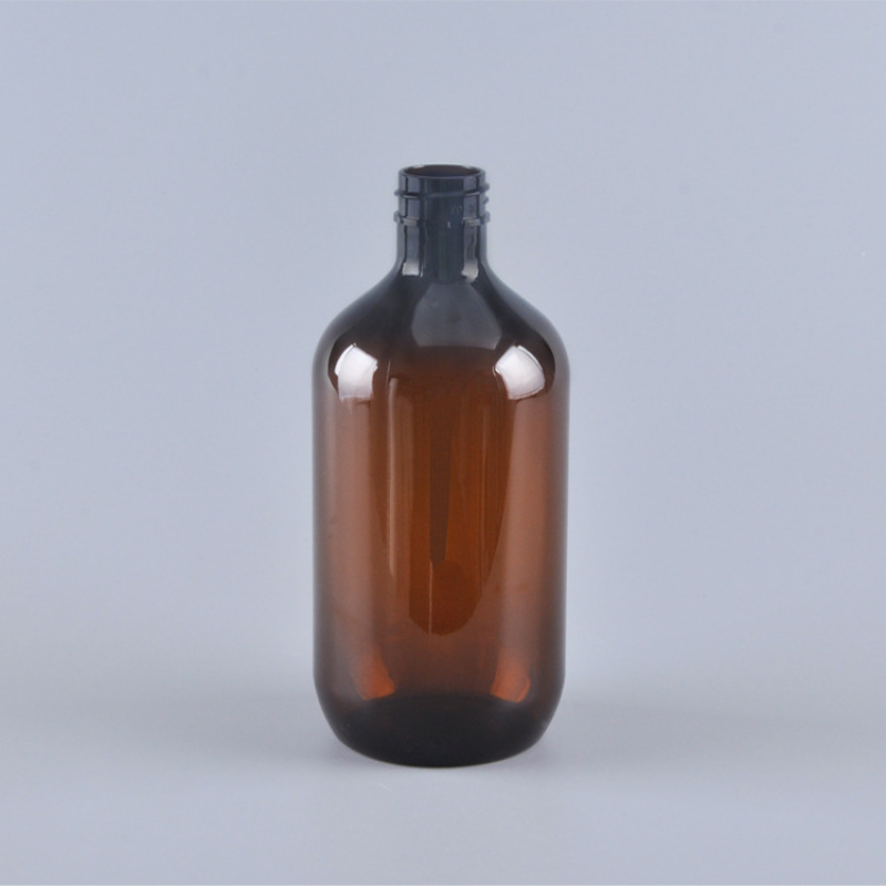 300ml Plastic Amber Shampoo Bottles with Black Pump