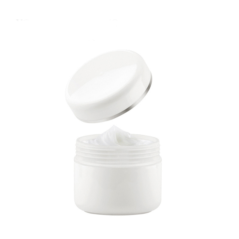Round PP Luxury Cosmetic Jar White Plastic 20g 30g 50g Cream Jars Screw Lid PP Cosmetics Packing Like Lotions and Eye Creams
