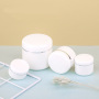 Round PP Luxury Cosmetic Jar White Plastic 20g 30g 50g Cream Jars Screw Lid PP Cosmetics Packing Like Lotions and Eye Creams