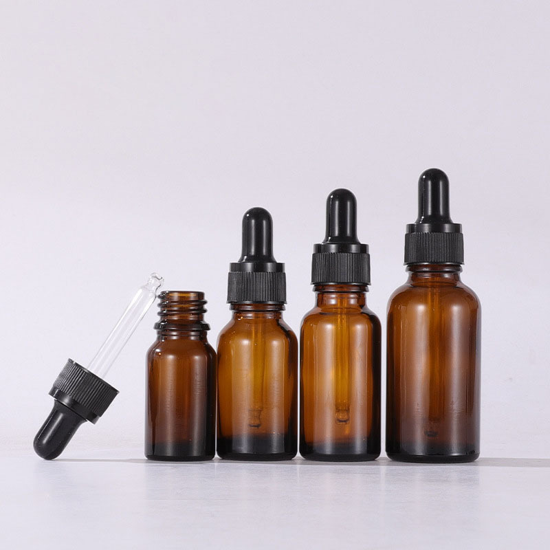 Customized Private Label Essential Oil Glass Bottle Square Gift Cosmetic Empty Hair Oil Bottles Dropper Sealing for Hair Oil