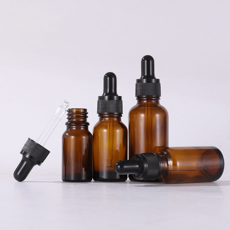 Customized Private Label Essential Oil Glass Bottle Square Gift Cosmetic Empty Hair Oil Bottles Dropper Sealing for Hair Oil