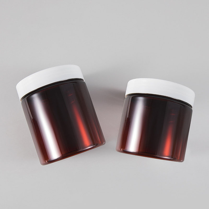 Wholesale Ningbo Packaging Bottles Cream Jars Round PET Plastic Cream Jars Cosmetic 200ml
