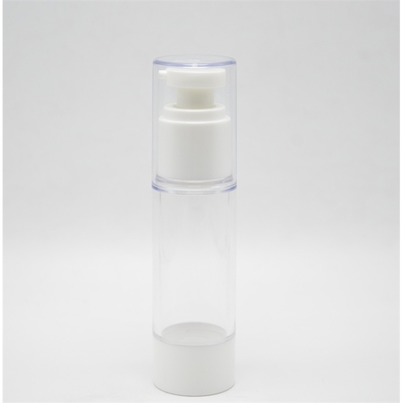 Special White Plastic Airless Bottle with Black Pump for Skin Care Serum Cosmetic Use