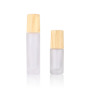 High Quality Essential Oil Bottle Glass Roller Bottles  Frosted Glass Bottle Wood Grain Lid