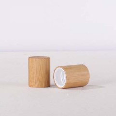 New Type Round Amber Clear Frosted Matte Amber Glass Essential Oils 10ml 15 ml Roll on Bottle With Bamboo Lid
