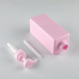 High Capacity Skincare Containers and Packaging PETG pink Cosmetic square Bottles 650ml Plastic Shampoo Bottle