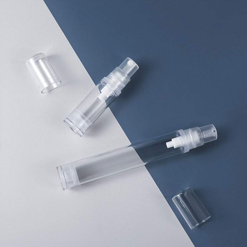 5ml 10ml 15ml Spray clear Plastic Bottles Plastic Lotion Bottle Round Airless Pump Bottle