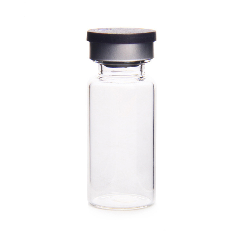 Wholesale Custom 10ml Clear Glass Vials with Rubber Stopper for Skin Care Cream