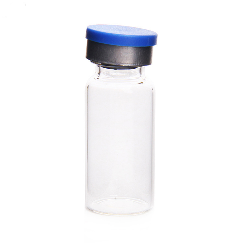 Wholesale Custom 10ml Clear Glass Vials with Rubber Stopper for Skin Care Cream
