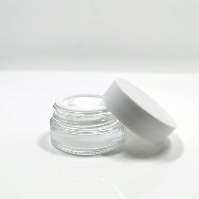 High Quality Small Bottle Glass Cream Jar clear Glass Jar With White Lid
