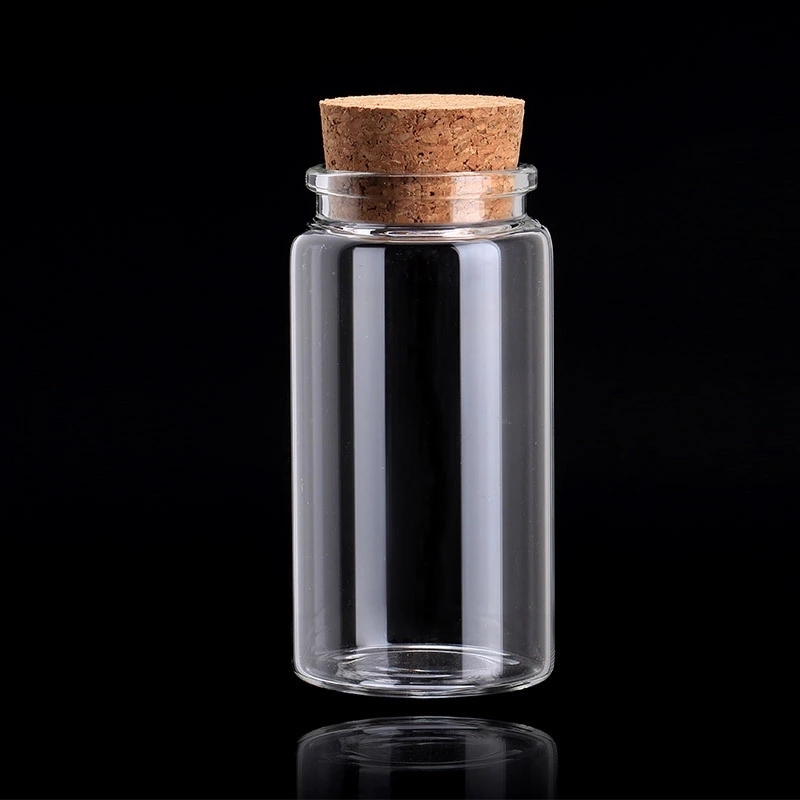 2023 High Quality Cheap Price clear Body 10ml 20ml 30ml 50ml 100ml Round Glass Jar with Lid Cork