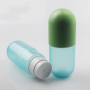 Customization 250ml Empty PET Bottles for Beauty Products Capsule Shape of Container With Pump Round Plastic Bottle