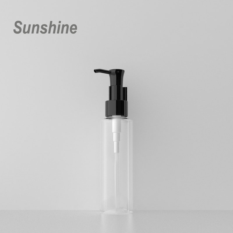 100ml Round PET Plastic Lotion Pump Bottle Empty Cosmetic Packaging for Hair Oil Body Oil for Shampoo Skin Care Serum MOQ 100pcs