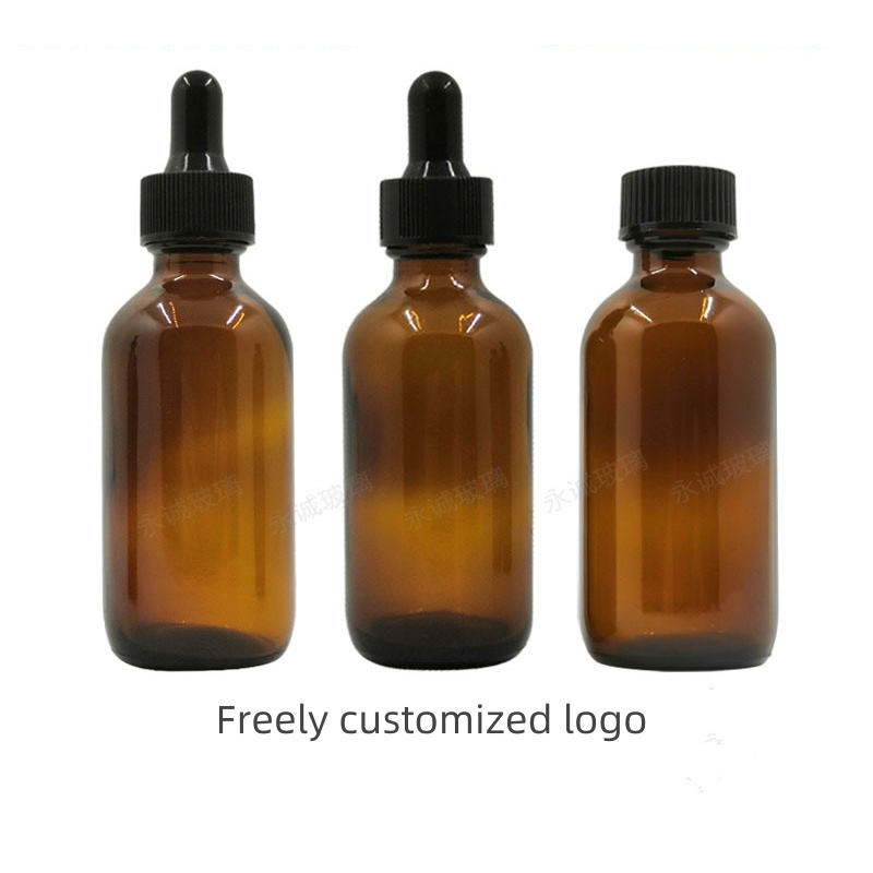 Hot Selling High Quality Wholesale Amber Cosmetics Empty Essential Oil Face Serum Glass Dropper Bottles With Dropper
