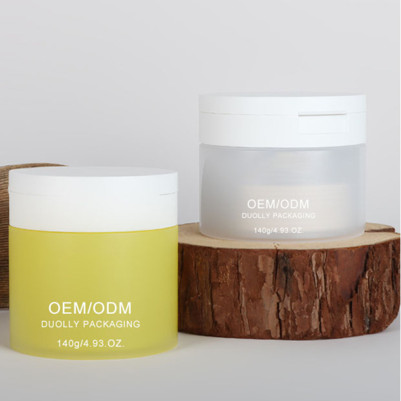 Ready Stock Empty 140g PP Plastic Jar Cosmetic Cotton Pad Container with Flip Lid and Tweezer Multicolor