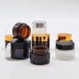 High Quality 5g 10g 30g 50g 100g Amber Cosmetic Containers Glass Jar
