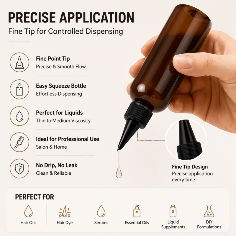 Empty Cosmetic Pet 120ml 150ml 100ml Plastic Bottle Hair Dye Squeeze Bottles for Hair Oil with Twist Top Cap