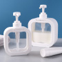 300ml 500ml Refillable Square Cosmetic Dispenser Bottle Hand Wash Soap Plastic Bottles Body Lotion Bottle with Pump