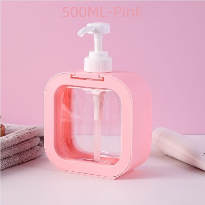 300ml 500ml Refillable Square Cosmetic Dispenser Bottle Hand Wash Soap Plastic Bottles Body Lotion Bottle with Pump