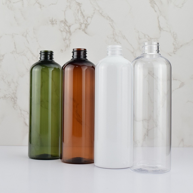 Wholesale High Quality Refillable Lotion Bottle 500ml Round Shoulder Plastic Spray Bottle for Cosmetic