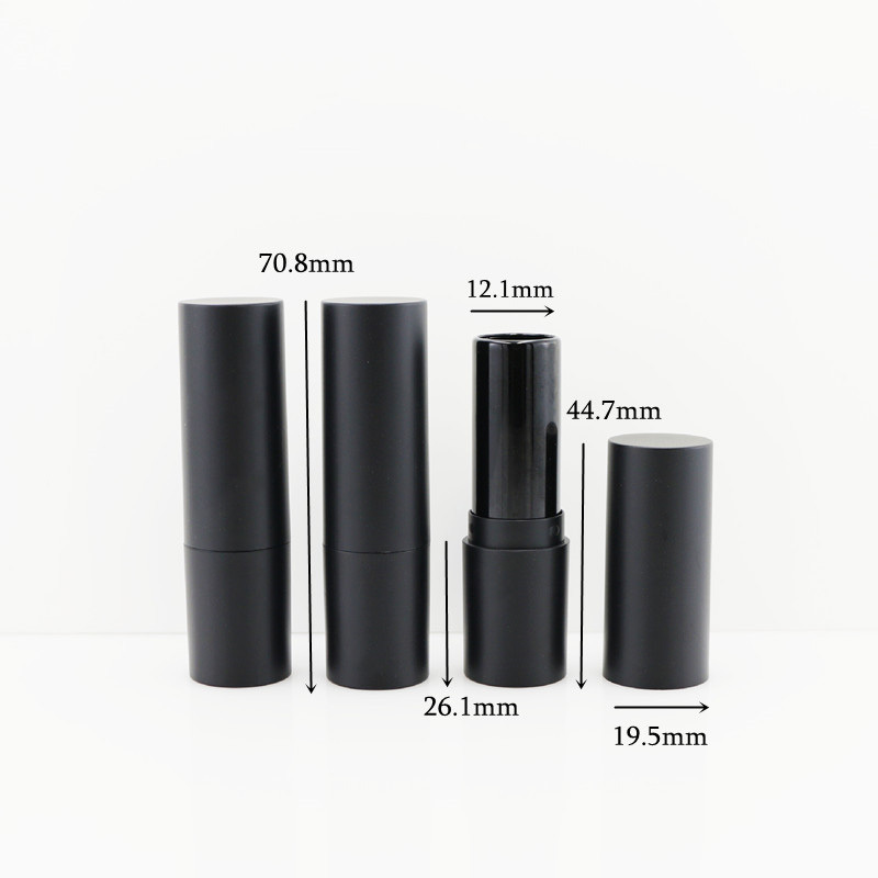 Wholesale 3g Fancy Empty Black Plastic Lipstick Tube Low MOQ for Cosmetic Packaging 5g Capacity