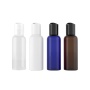 Wholesale 50ml PET Empty Amber Cosmetic Plastic Bottles Cheap Skincare Lotion Jars with Disc Cap and Pump Sprayer Seal
