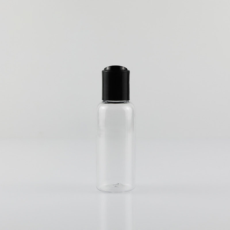 Wholesale 50ml PET Empty Amber Cosmetic Plastic Bottles Cheap Skincare Lotion Jars with Disc Cap and Pump Sprayer Seal