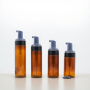 50ML 100ML Amber Travel Suds Bottle with Pump Soap Foam for Shampoo Secure Sealing Type