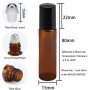 10ml Clear Blue Amber Glass Roll-on Bottles with Roller Stainless Steel for Ball Essential Oil Perfume