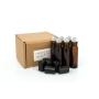 10ml Clear Blue Amber Glass Roll-on Bottles with Roller Stainless Steel for Ball Essential Oil Perfume
