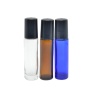 10ml Clear Blue Amber Glass Roll-on Bottles with Roller Stainless Steel for Ball Essential Oil Perfume