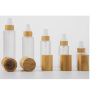 Biodegradable Wooden Cream Bottles Natural Luxury Bamboo Cosmetic Packaging