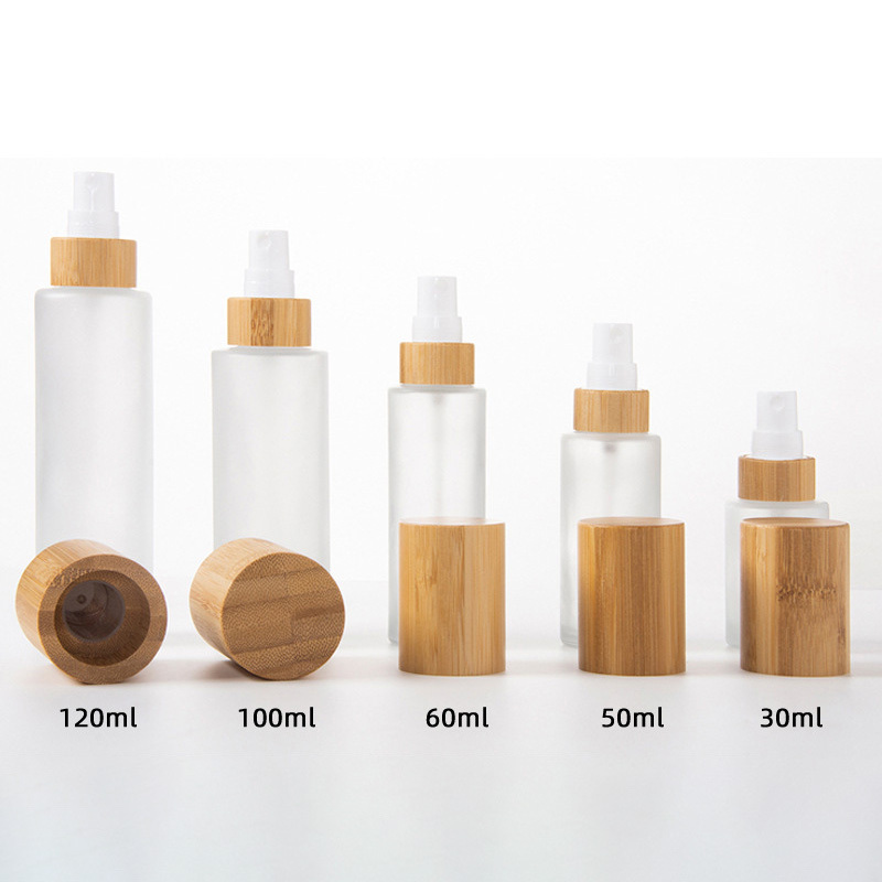 Biodegradable Wooden Cream Bottles Natural Luxury Bamboo Cosmetic Packaging