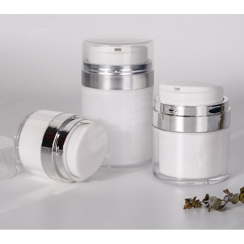 Wholesale 15ml 30ml 50ml Luxury Refillable Empty Arylic Airless Pump Lotion Jar for Cosmetic