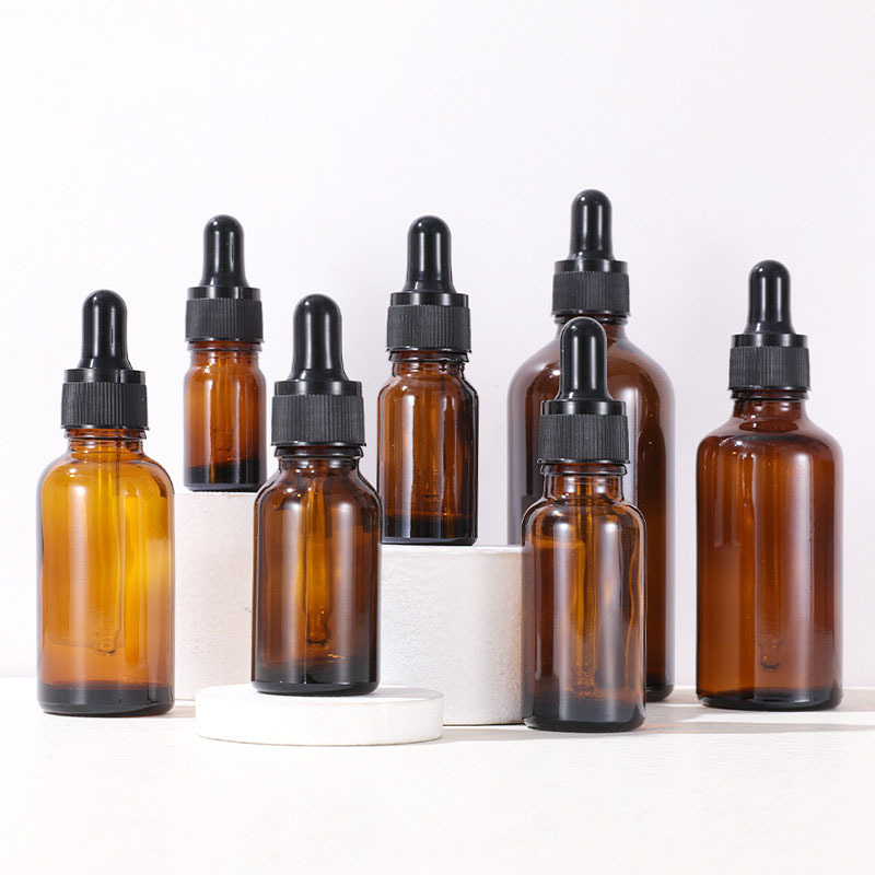 Luxury 5ml 10ml 15ml 20ml 30ml 50ml 100ml Empty Round Glass Essential Oil Dropper Bottle