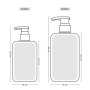 Luxury 200ml 300ml Square Amber Plastic Lotion Pump Bottle Shampoo Bottle  Shower Gel Bottle