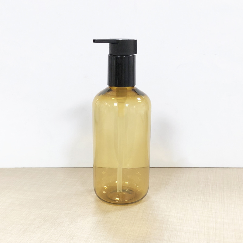 PET Cosmetic 300ml Plastic Pump Shampoo Shower Gel Bottle