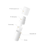 5ml 10ml 15ml Lotion Bottle With Pump Round Body Airless All White  Container with clear Cap in Stock