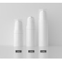 5ml 10ml 15ml Lotion Bottle With Pump Round Body Airless All White  Container with clear Cap in Stock