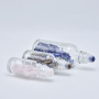 Clear 50ml Essential Oil Roll-on Perfume Bottle Glass Deodorant Vial with Colorful Stones MOQ 100pcs