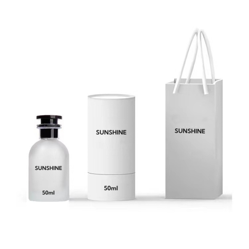 Vintage Empty Refillable 30ml Round Shape Frosted Glass Perfume Spray Bottle 50 ml with Customized Boxes
